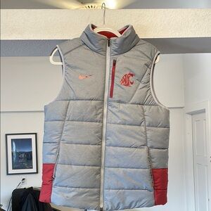 WSU Cougars Washington State University - Gray Nike Puffer Vest